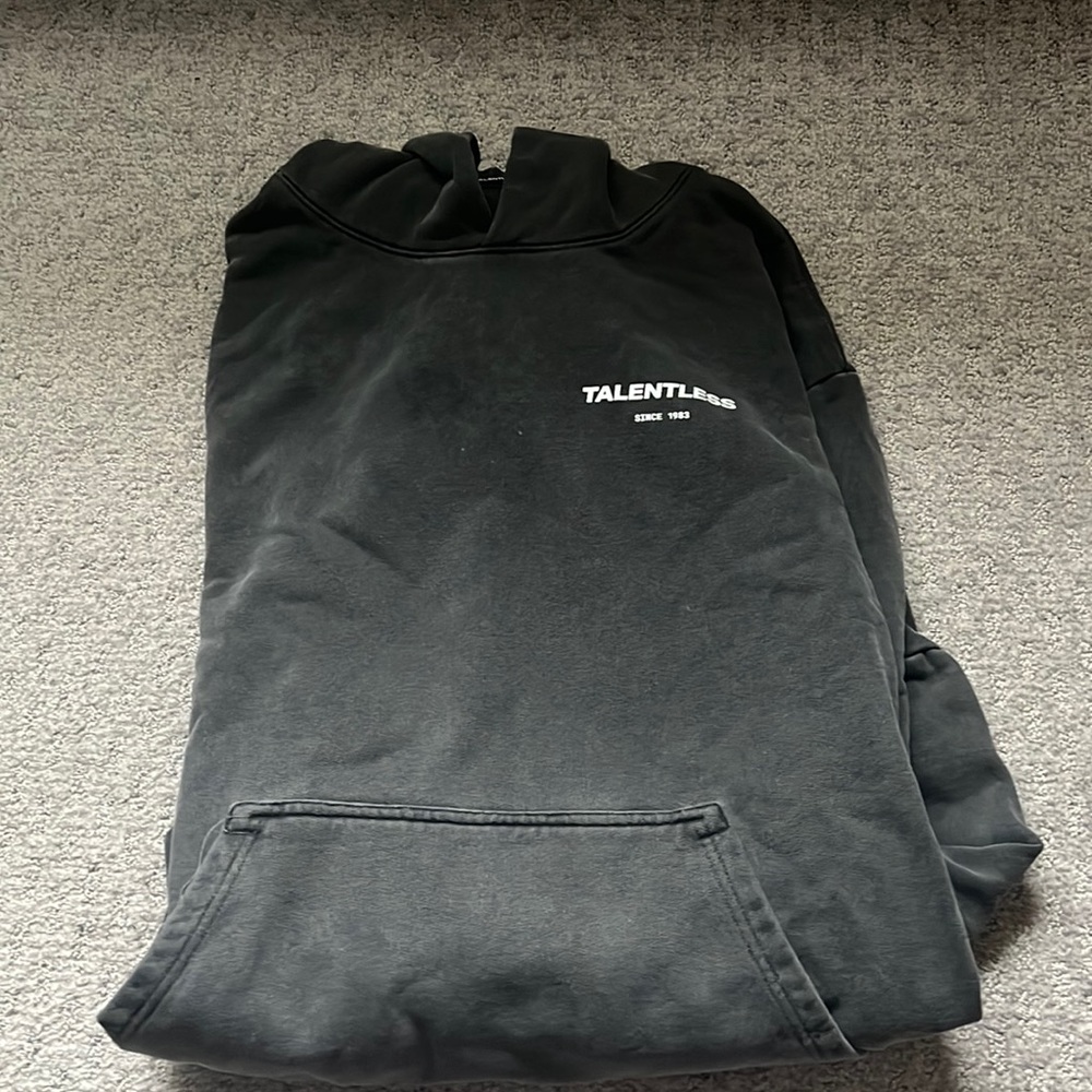 Talentless Grey Circle Logo Hoodie